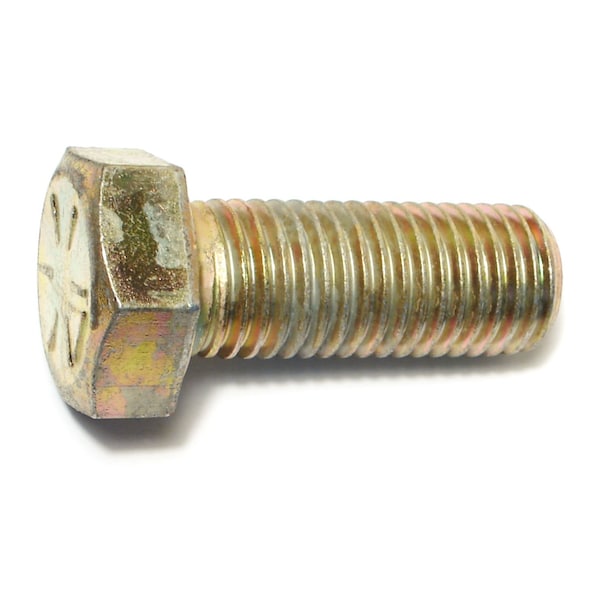 Midwest Fastener Grade 8, 7/8"-9 Hex Head Cap Screw, Zinc Yellow Steel, 2-1/4 in L, 5 PK 00778 - main